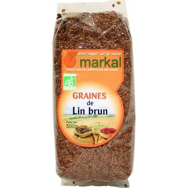 Graines de lin brun, 500g, Markal