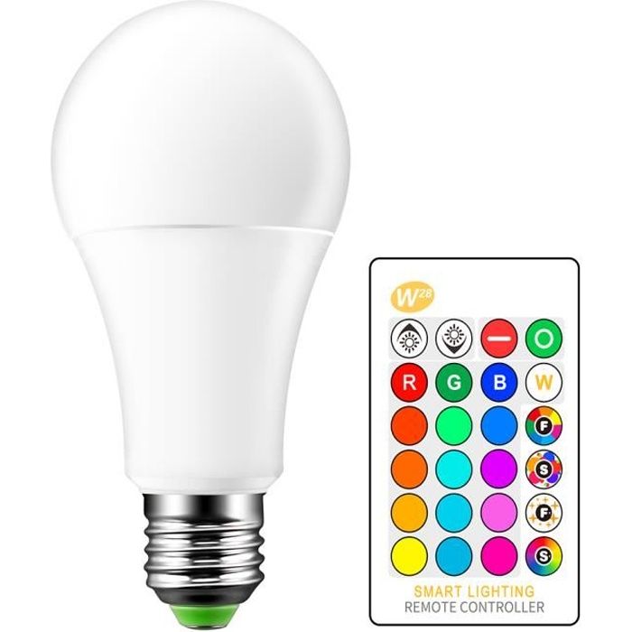 15W Ampoule LED RGBW E27 Lampe d'éclairage d'ambiance LED Lumières décoratives de barre de mode de fente de Flash Strobe KTV