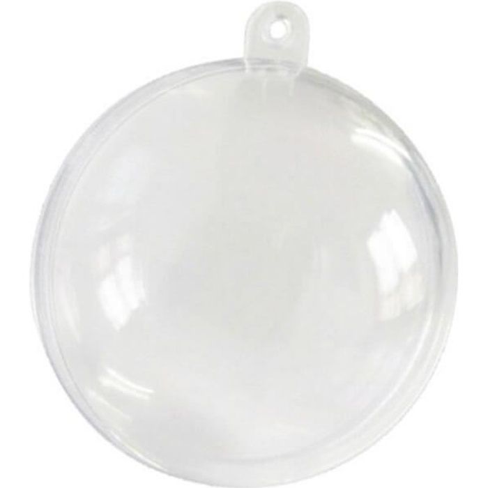 Boîte transparente élégante en forme de boule de 8 cm (x10) R/2969