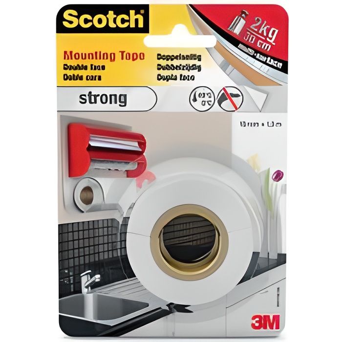 3M Scotch Ruban de fixation double face, 19 mm …