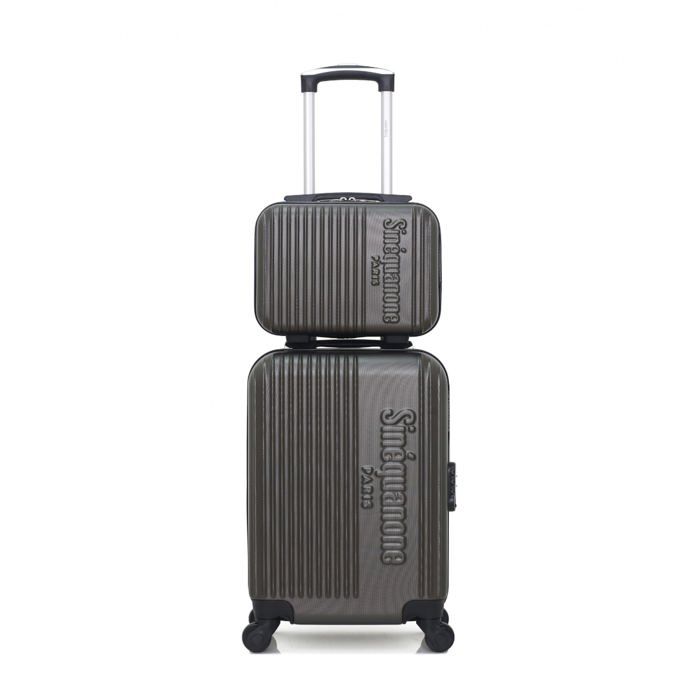 SINEQUANONE – SET DE 2 - ABS – 50cm – 4 roues – ATHENA-H – GRIS FONCE
