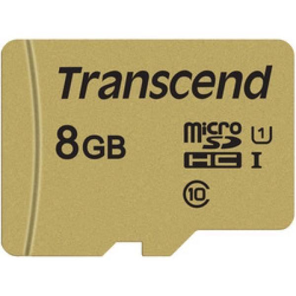 TRANSCEND Carte SD 8GB UHS-I U1 microSD With Adapter MLC