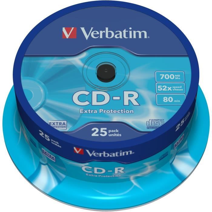 Lot de 25 CD-R VERBATIM Extra Protection !