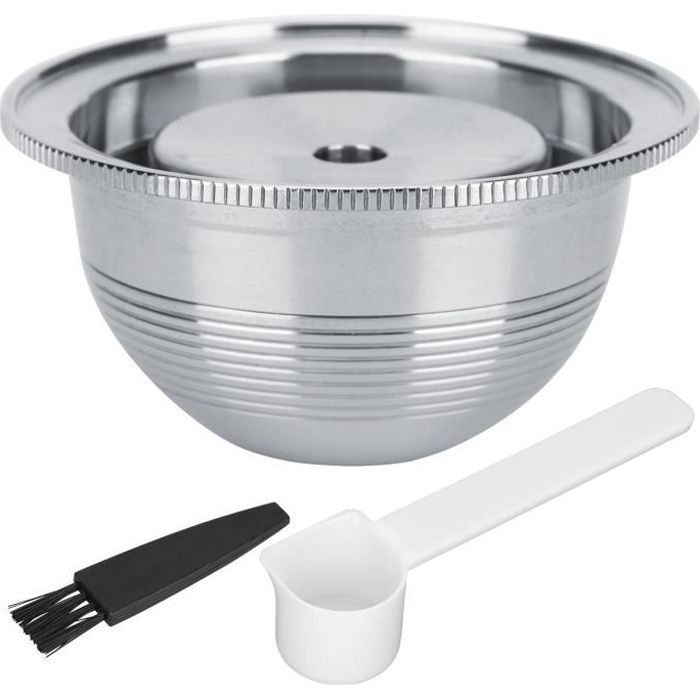 VINGVO-Ensemble de brosse à cuillère à capsule de café réutilisable en acier inoxydable pour machine à café vertuo plus