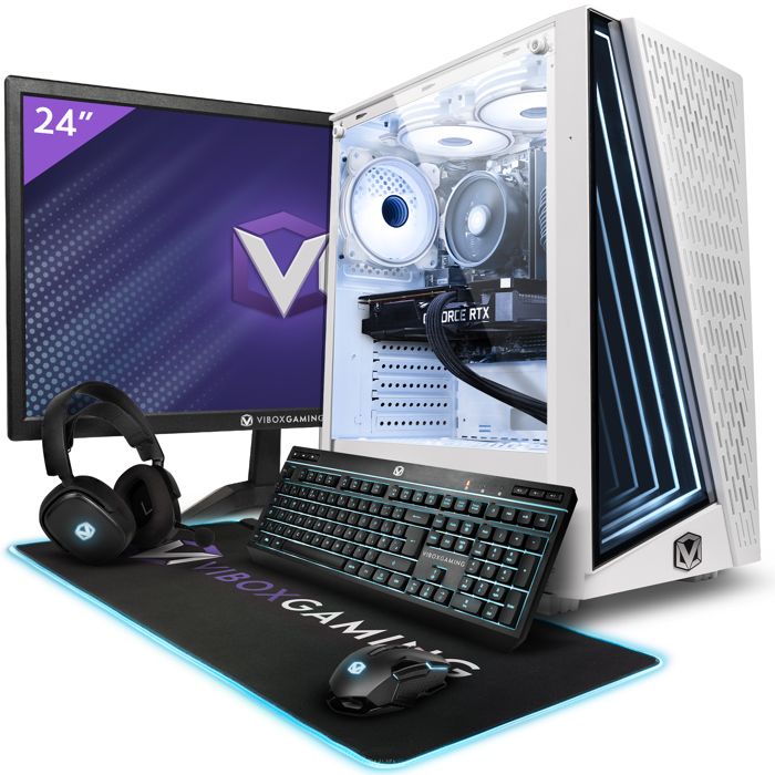 Vibox V-274 PC Gamer – 23 Écran – AMD Ryzen 5 5500 – RTX 4060 8Go – 16Go RAM – 1To SSD – Win11 – WiFi