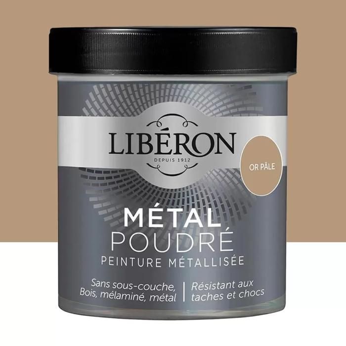 Liberon - 111601 - Peinture decorative Le Metal Poudre Or pale 500 ML Liberon - 111601 - Peinture decorative Le Metal Poudre Or pale 500 ML