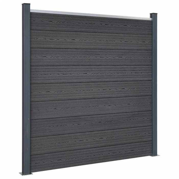 vidaXL Ensemble de Panneaux de Clôture Mur de Clôture Barrière avec Poteau Bordure de Jardin Patio Terrasse 3211826