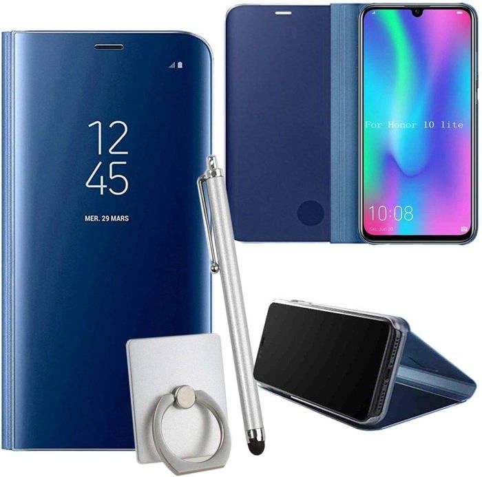 Coque En Silicone Avizar Pour Honor 400 Lite - Bleu Lisse - Bloc Caméra Protégé - Neuf