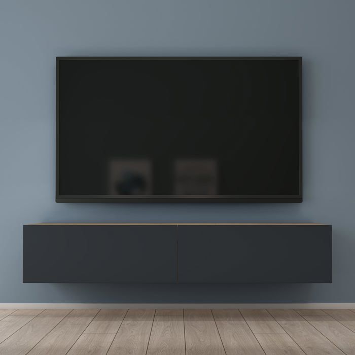 Mai & Mai Meuble TV Suspendue Armoire avec Soft-Close Table TV pour le Salon Marron Clair+Gris Noir 160x40 2x30 cm TC002 Mai & Mai Meuble TV Suspendue Armoire avec Soft-Close Table TV pour le Salon Marron Clair+Gris Noir 160x40 2x30 cm TC002