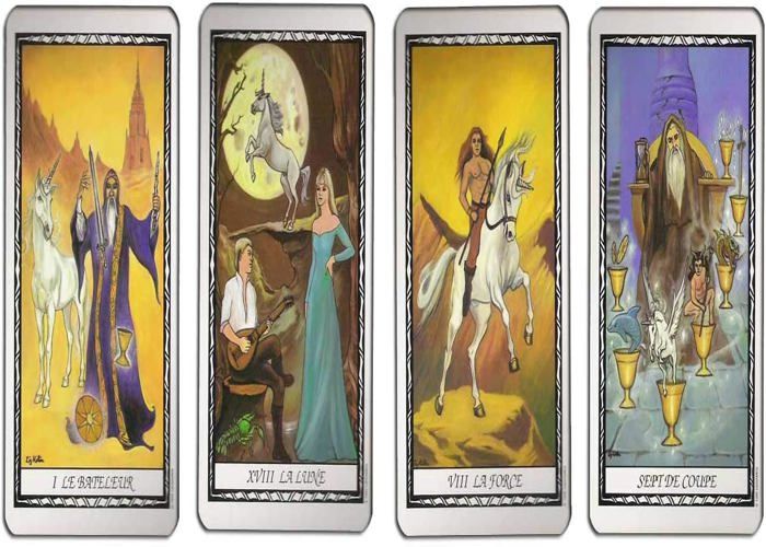 Oracle du Maître – Set of 78 Cards – Clairvoyance Cards with Explanation of the 78 Blades (Booklet in FR) – Divinatory Tarot Game to Discover
