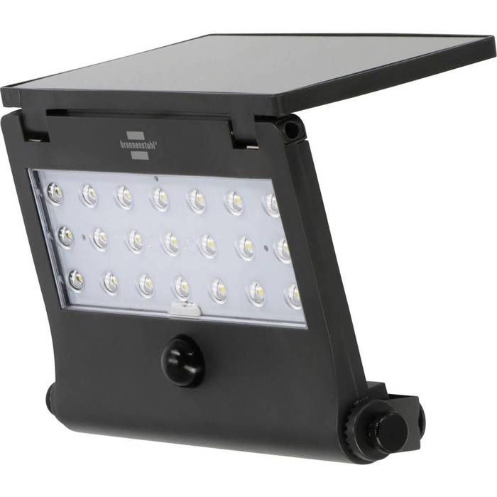Lampe de table solaire - Brennenstuhl - SOL 1000 Pad - 7 W - Détecteur de mouvement - Noir blanc naturel gris