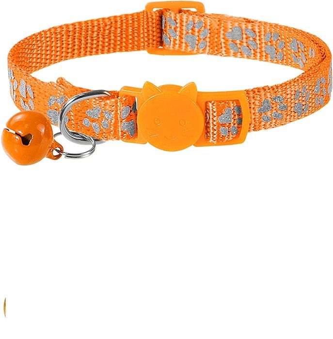 Meilleurs prix pour Collier pour chat anti-étranglement, réglable et réfléchissant, avec cloche et boucle de sécurité, 19-32 cm, bleu foncé