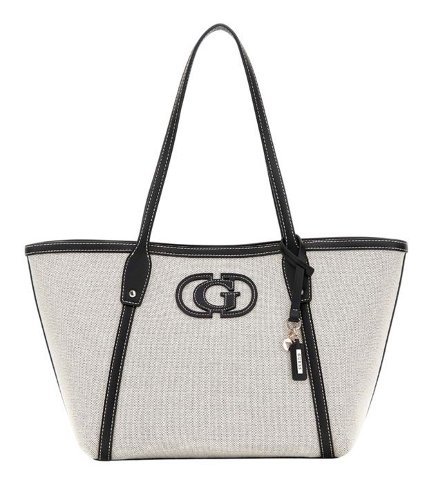 Sac à épaule - GUESS - Sebina Tote Bag - Crème / Noir - 47x25x15 cm - Femme Sac à épaule - GUESS - Sebina Tote Bag - Crème / Noir - 47x25x15 cm - Femme