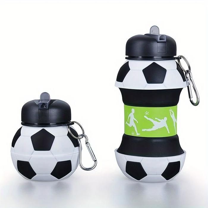 Bouteille deau de sport pliable en silicone - Portable résistante aux hautes températures sans BPA avec mousqueton