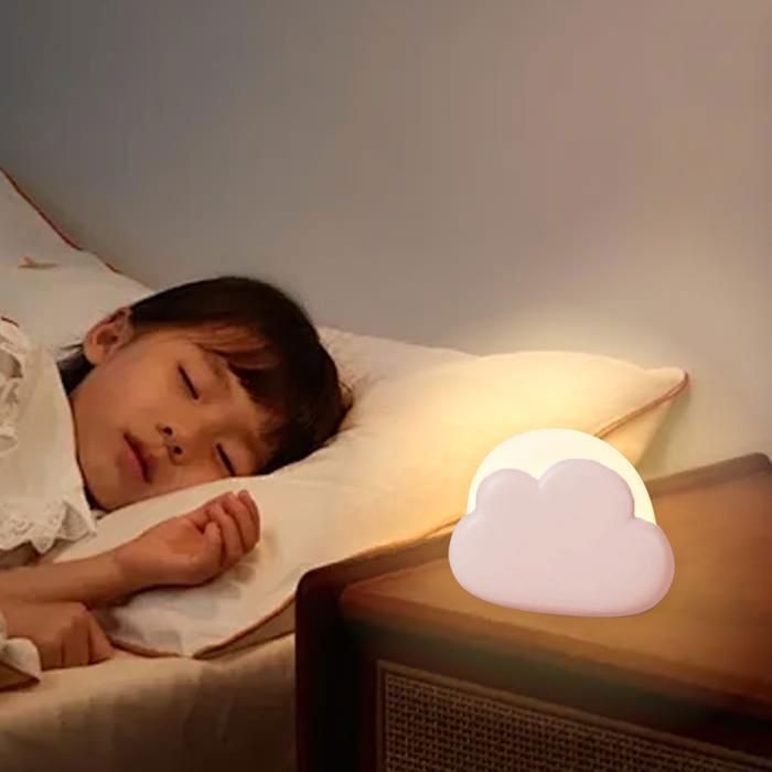 Veilleuse de Poche pour Bébé - Rechargeable Veilleuse Enfant - avec 4 Intensité Lampe LED - Cadeaux pour Enfants - Rose