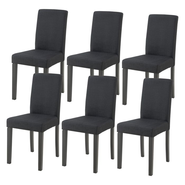 Lot de 6 chaises de salle à manger Hamburg noir