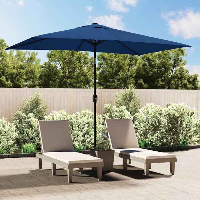 （2662871)Parasol de balcon/Anti-uvParasol dextérieur avec poteau en métal 300x200 cm Azuré