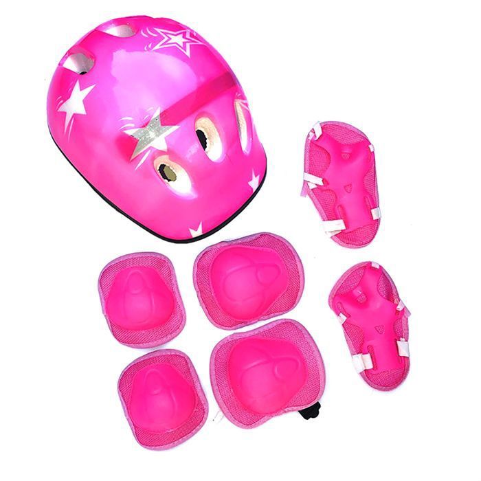 Kit Protection Enfant 7 Pièces - Casque EPS + PC, Genouillères, Coudières, Protège-poignets, Respirant, Antichoc, Pour Rollers, Vélo, Skateboard