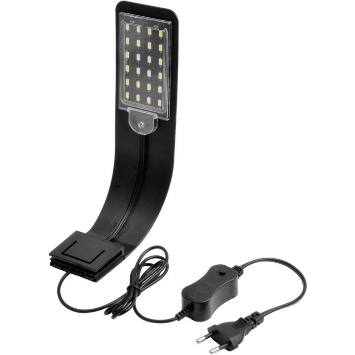 Meilleurs prix pour Lampe LED pour aquarium à pince ultra-mince avec lumière blanche et bleue 24 LED. Label