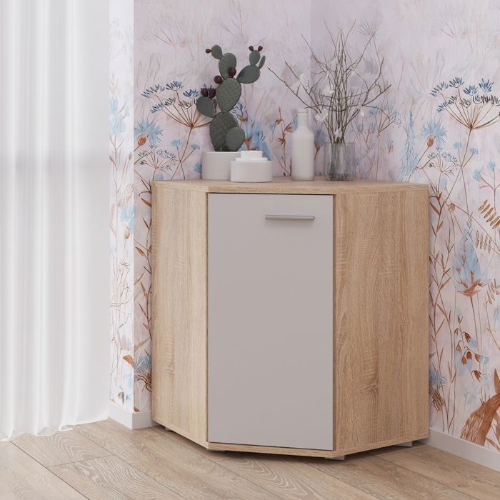 Buffet Komodee FAUSKE KOM4 Chêne Sonoma Blanc 58 x 74 x 58 cm Buffet Komodee FAUSKE KOM4 Chêne Sonoma Blanc 58 x 74 x 58 cm