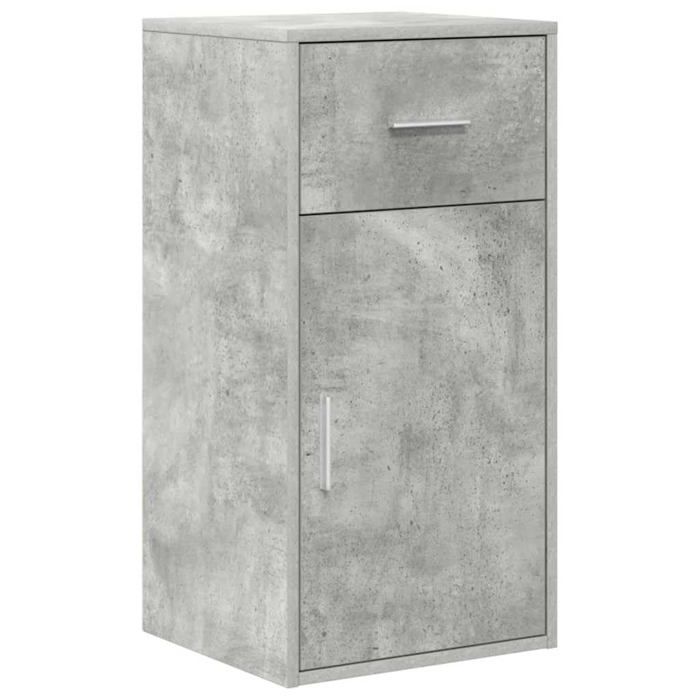Buffet contemporain - vidaXL - Gris béton - 38x34x75 cm - Bois dingénierie - Grand espace de rangement