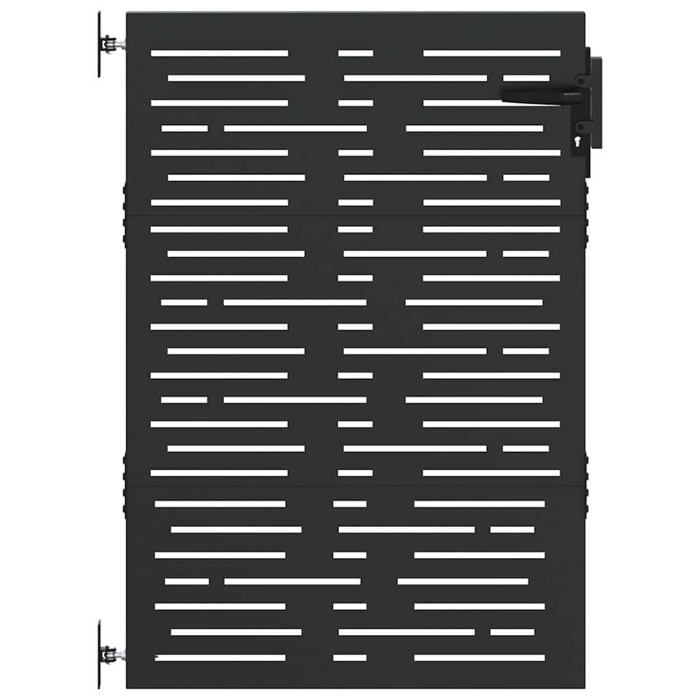 Portail de jardin moderne - vidaXL - 85x150 cm - Noir - Acier peint par poudre - Design découpé au laser