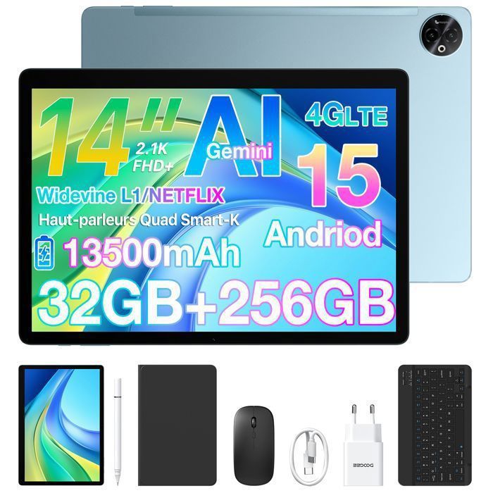 Doogee TAB E3 Max VIP Tablette Tactile avec Clavier 14