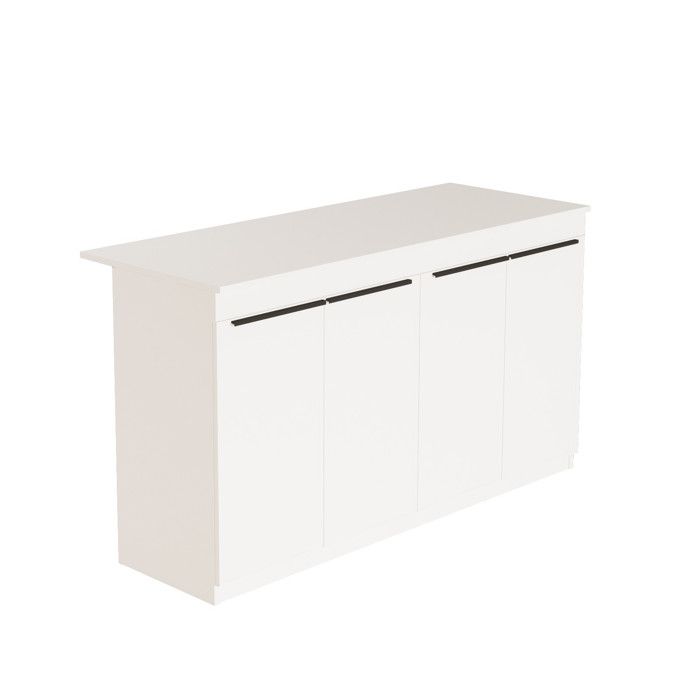 Table de cuisine en bois Lark - 160 x 60 x 90 cm - Blanc Table de cuisine en bois Lark - 160 x 60 x 90 cm - Blanc
