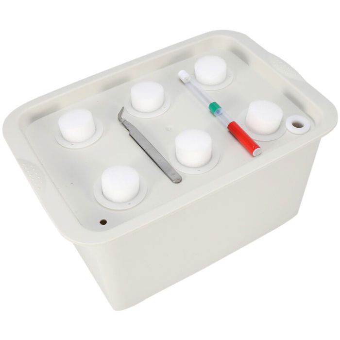 Kit de culture hydroponique pour site de plantes à 6 trous Bubble Indoor Outdoor Garden Cabinet Box (Gris)