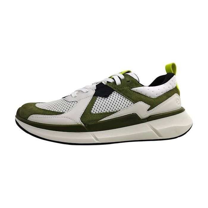 Hommes Ecco chaussure à lacets sportive Biom 2.2 Lea Tex Textile Lacets Plat - white/green 61134