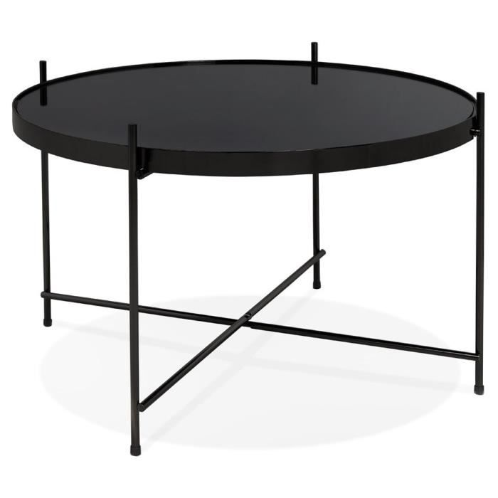 table basse - alter ego - kolos medium - métal - noir - contemporain - design