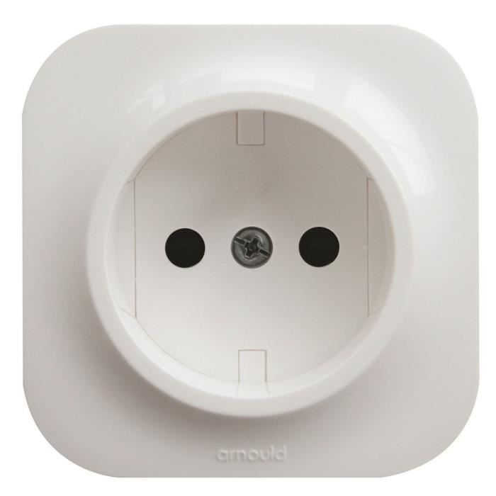 Prise électrique Arnould Évolution 51140 Sans Terre - Blanche - Neuve En Blister