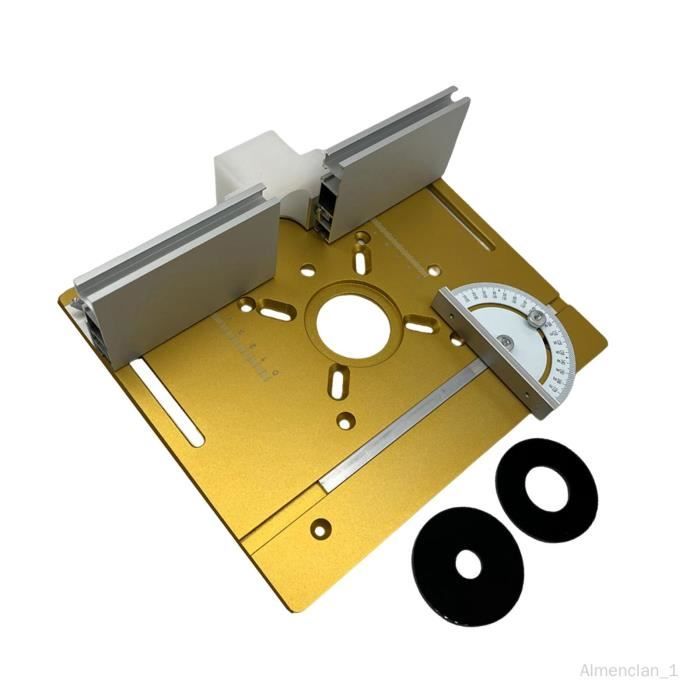 Plaque De Base Décalée POWERTEC 72146 Pour Défonceuses - Compatible Bosch, Acrylique Trempé, Neuve