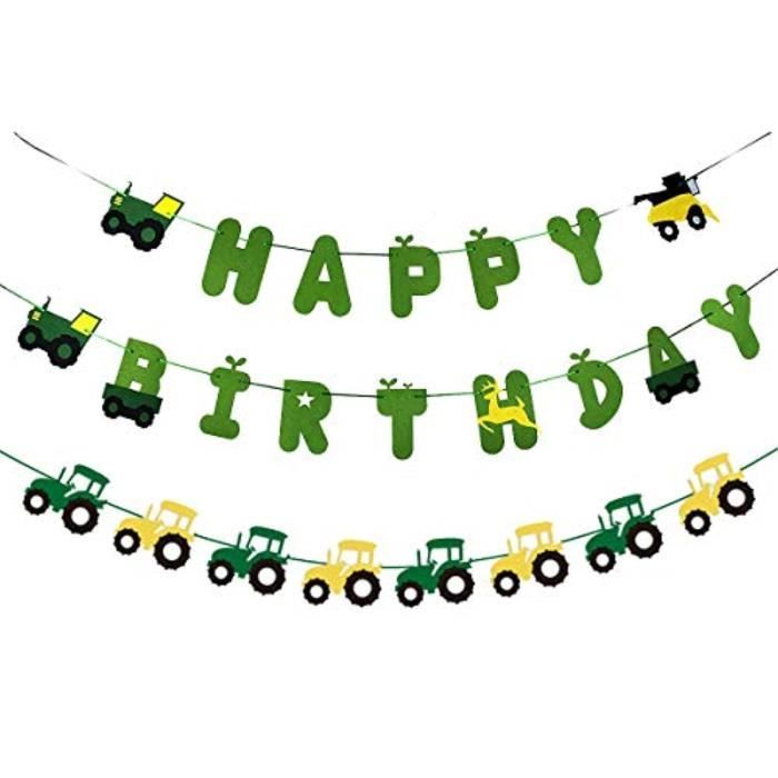 Support A Decorer Wflgf Banniere D Anniversaire De Tracteur Vert Sertie De Banniere De Guirlande De Tracteur Pour La Fete D Annivers Cdiscount Maison Support A Decorer Wflgf Banniere D Anniversaire De Tracteur Vert Sertie De Banniere De Guirlande De Tracteur Pour La Fete D Annivers Cdiscount Maison