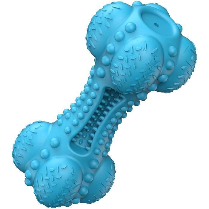 Jouet à mâcher pour chien - Kong - Caoutchouc bleu - Brosse à dents - Nettoyage des dents - Moyen
