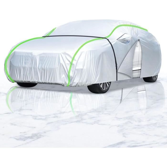 Housse de voiture Gunhyi imperméable toutes saisons, pour automobile, à 6 couches, robuste, pour l'extérieur, protégeant contre le soleil, la pluie et les rayons UV, convient pour une sedan (longueur de 4,62 Housse de voiture Gunhyi imperméable toutes saisons, pour automobile, à 6 couches, robuste, pour l'extérieur, protégeant contre le soleil, la pluie et les rayons UV, convient pour une sedan (longueur de 4,62