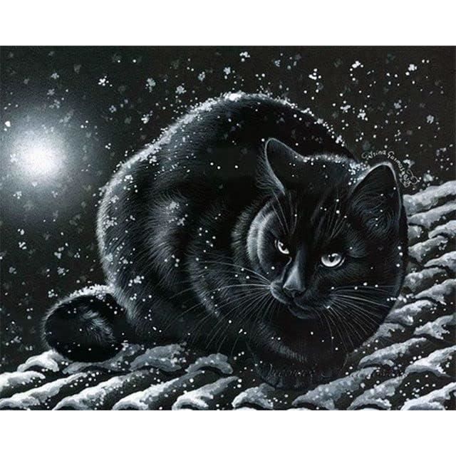 Peinture par numéros - YEESAM ART - Deux chats - 50x40 cm - Acrylique - DIY facile