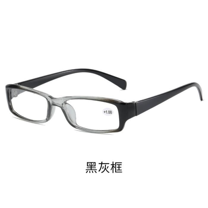 DLLY Lunettes Lecture Anti Lumière Bleue Rectangulaires +2.50 Hommes Femmes - Noir