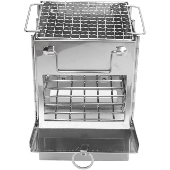 Grille Barbecue Ronde Inox 35 Cm - Grille De Camping Chauffage Uniforme Pour Extérieur Et Maison