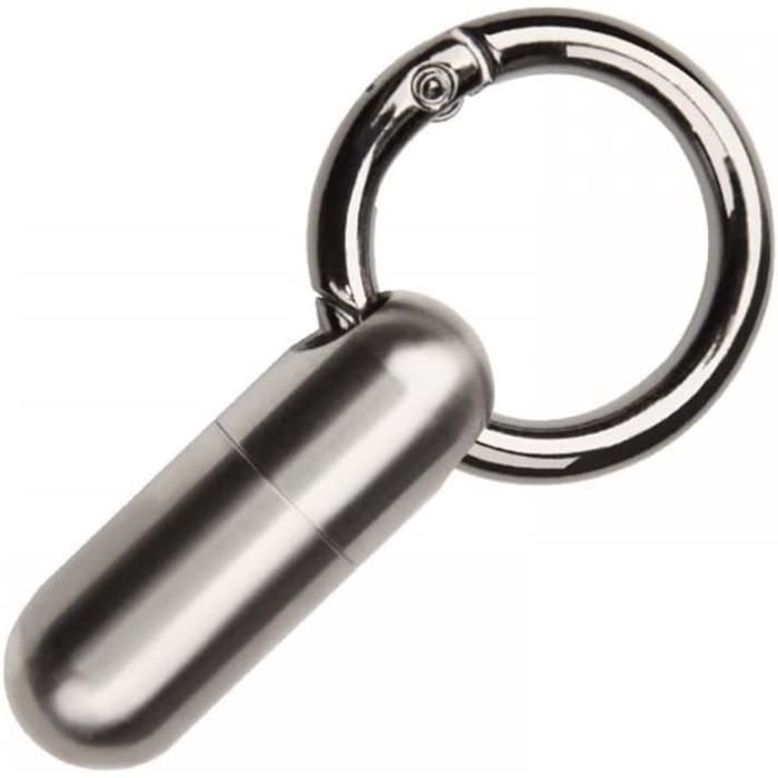 Boîte à Pilules étanche Porte-clés - En Alliage - 1/2/3 Compartiments - Pratique Pour Voyages