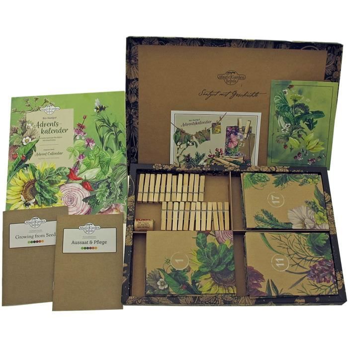 Calendrier de l'Avent de semences biologiques 2020 - Légumes, herbes et