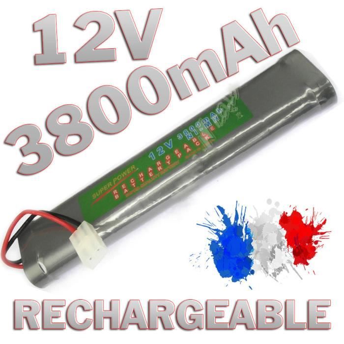 PACK BATTERIE 12V 3800MAH ACCU BATTERY RECHARGEABLE TAMIYA RC GRANDE CAPACITE 