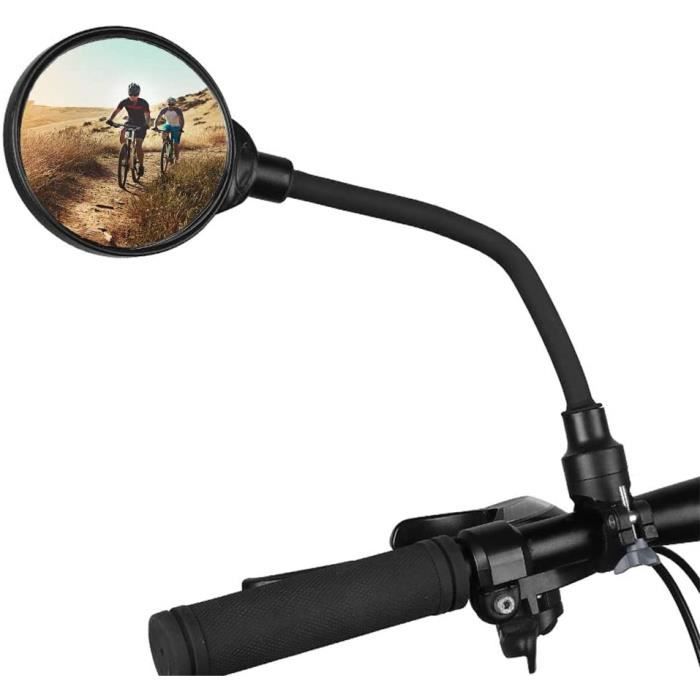 Rétroviseur Vélo AUVSTAR – Grand Angle, Convexe, Réglable 360°, Anti-choc, Pour Guidon 22-32mm – Compatible VTT, Route, Trottinette Xiaomi M365