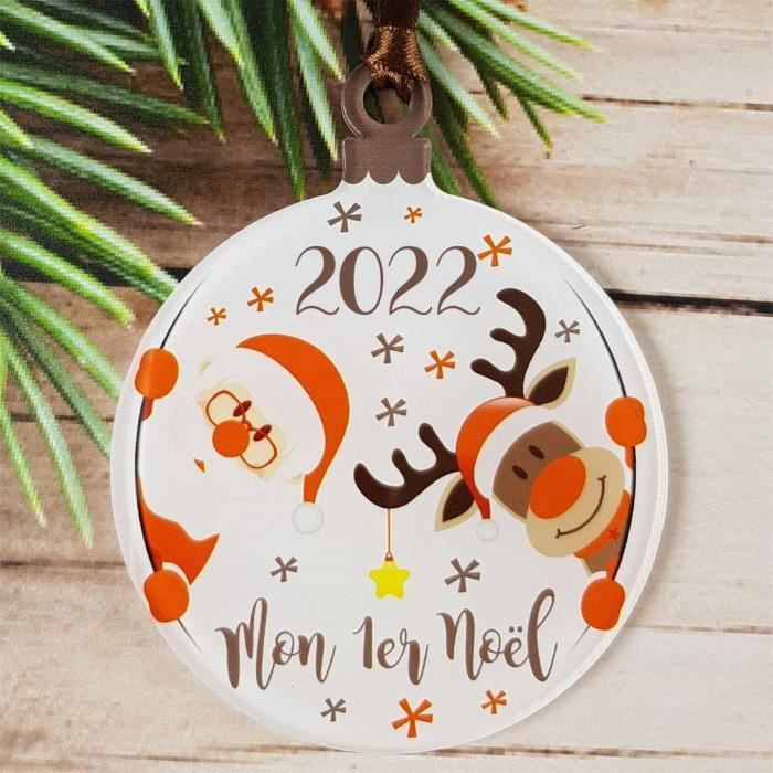 Décoration de Sapin Mon Premier Noël Sujet en Plexiglass Mod. Père