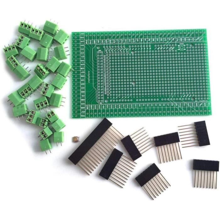 Kit Prototype Vis Bornier Shield Pour Arduino MEGA 2560 R3 - Pas Pré-Soudé Chesoon