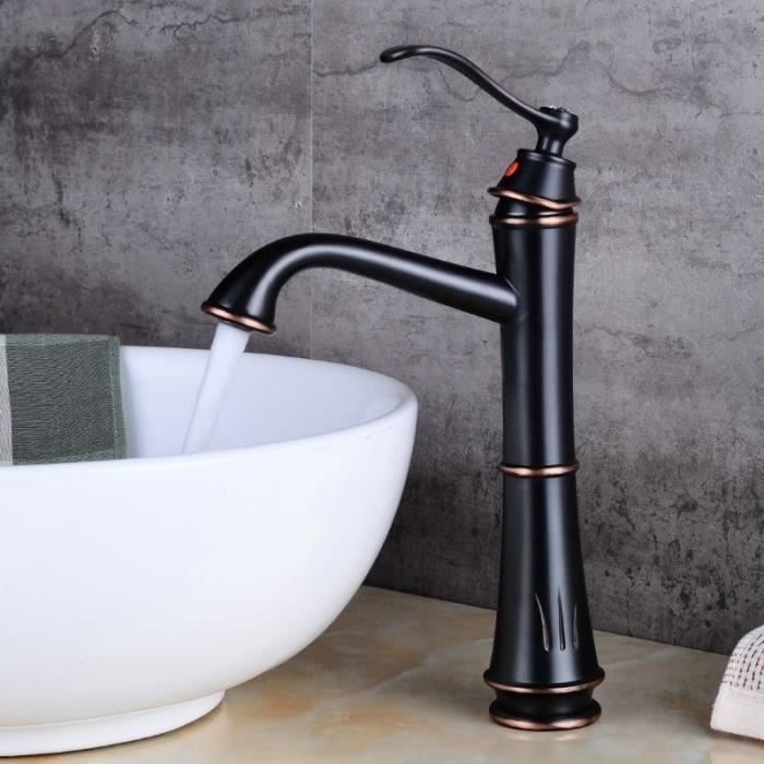 Robinet Lavabo Sureleve Style Vintage En Noir Antique Cdiscount Bricolage Découvrez notre collection de robinets de lavabo, de bain ou de douche. robinet lavabo sureleve style vintage