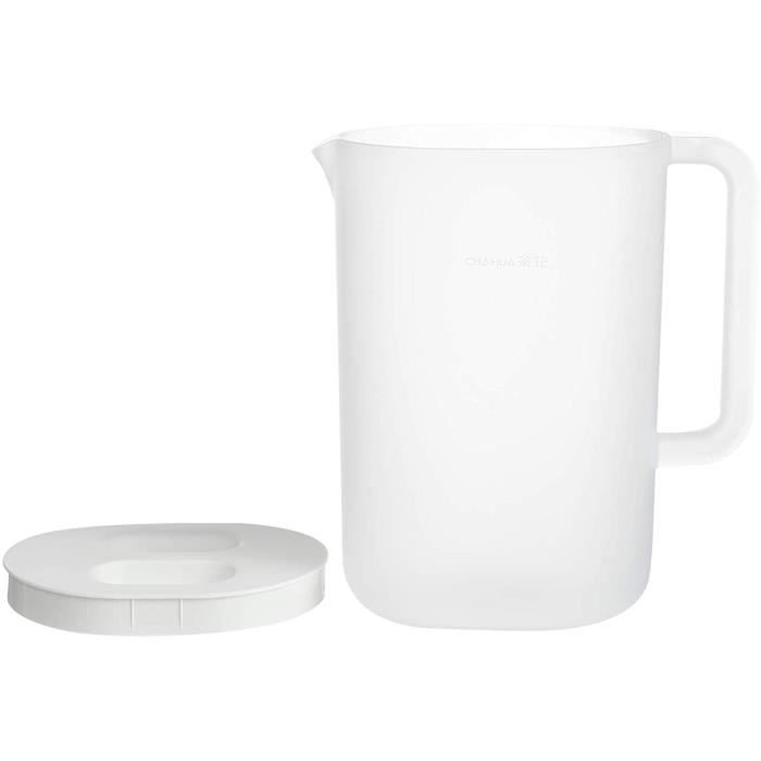 Pichet D'eau Réfrigérateur 2,2 Litres - Plastique Alimentaire PP Transparent Avec Couvercle - Bec Verseur Pratique - 9