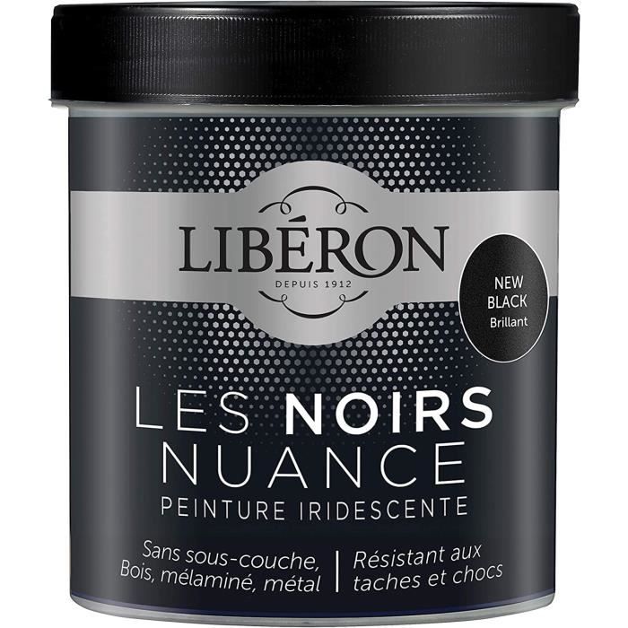 Peinture Décorative - Libéron - Noirs Nuance New Black Brillant - Blanc - 6m²/pot - 10 teintes