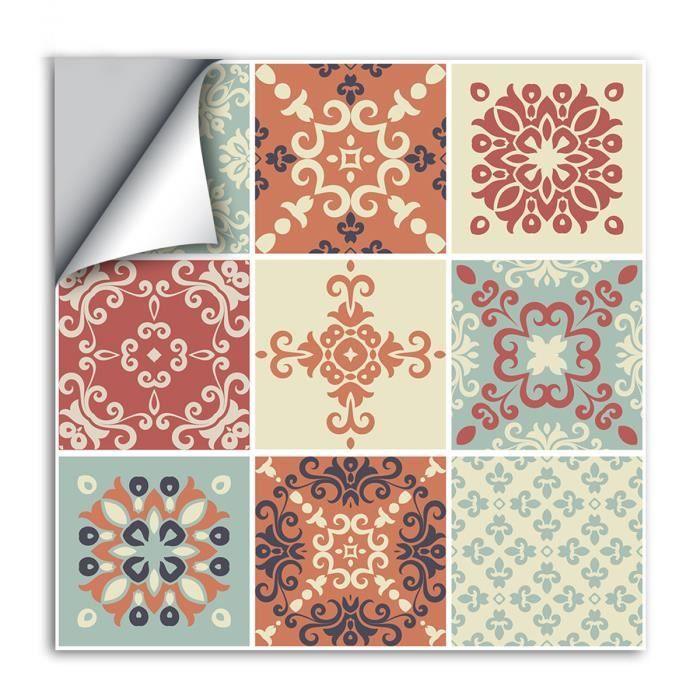 25Pcs Stickers Autocollant Mural en PVC Décor 15 x 15 cm Style A Cdiscount Maison
