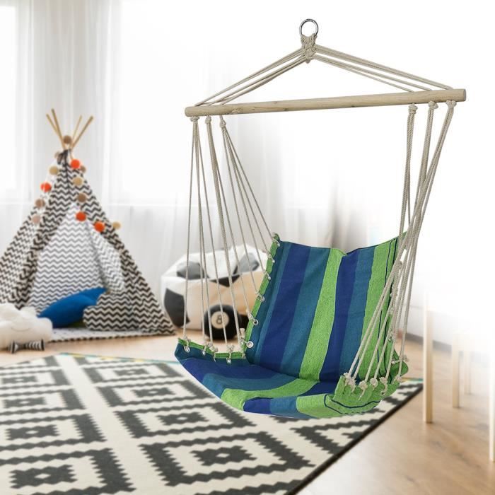 Acheter Grand hamac suspendu en velours et cuir souple, Jhula pour adultes, balançoire pour intérieur/extérieur, maison, balcon et jardin, capacité de poids de 200 kg